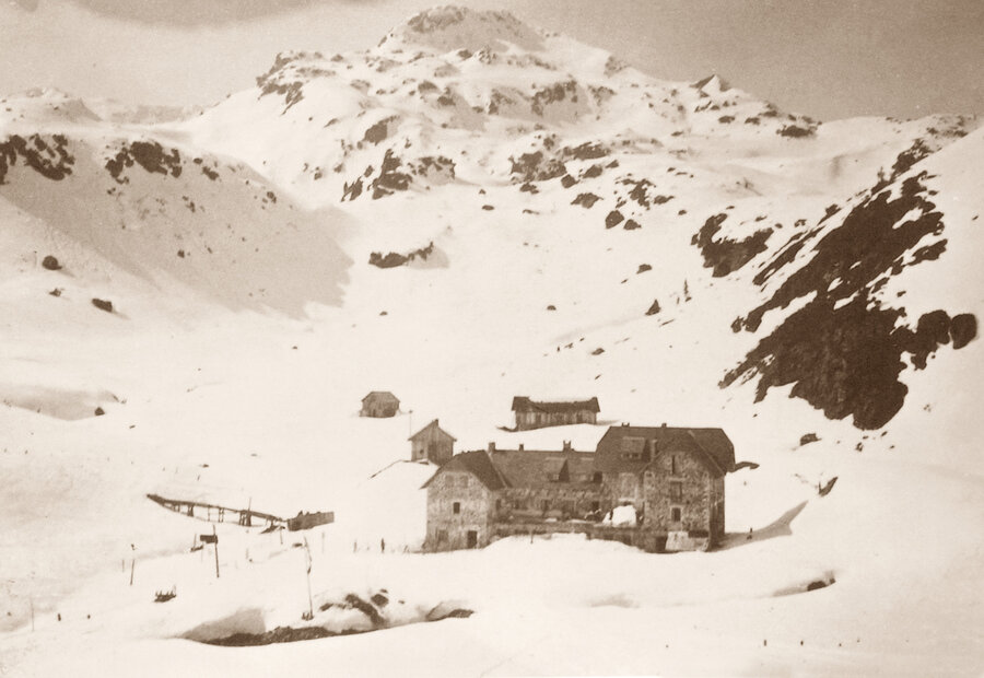 Anfangstage des Hotels Seekarhaus im Winter in Obertauern